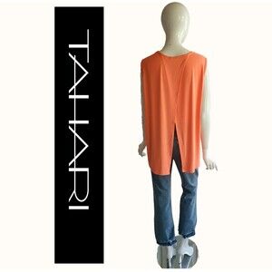 TAHARI NEW Bohemian OREN SUNBEAM Hi Lo Back Open Flap Top L